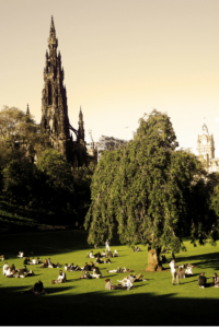 The Princes Street Garden is a great addition to any Edinburgh Scotland itinerary.