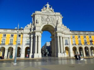 The historic beauty of Lisbon's Commerical Square. 