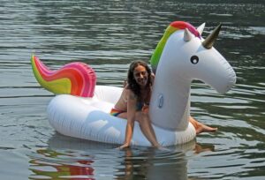 This unicorn inflatable brings pure joy and happiness everywhere it goes. 